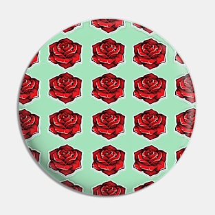 Nature Lovers Rose Floral Pattern Design Pin