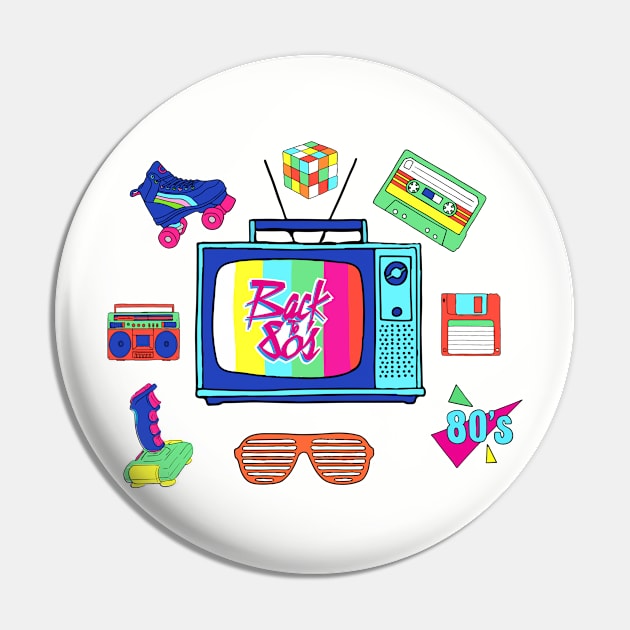 Back to 80's Pin by anamarioline