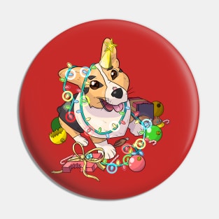 Christmas Naughty Corgi Pin