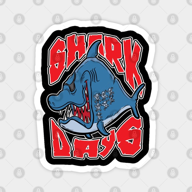 Pirate Shark Days Magnet by eShirtLabs