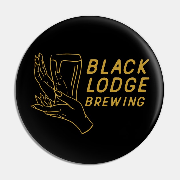 Black Lodge Pint Gold Pin by Black Lodge Brewing Co.