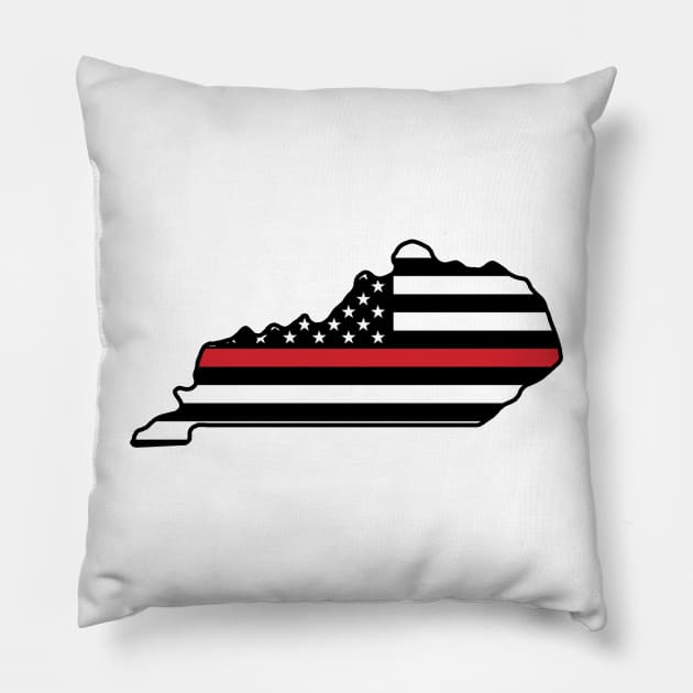 Thin Red Stripe Kentucky Pillow by DarkwingDave