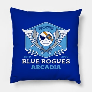 Blue Rogues Grunge Emblem Pillow