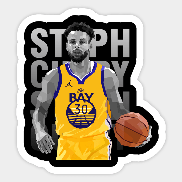 Golden State Warriors Stephen Curry 30 Sticker Basketball Decals NBA City  Laptop