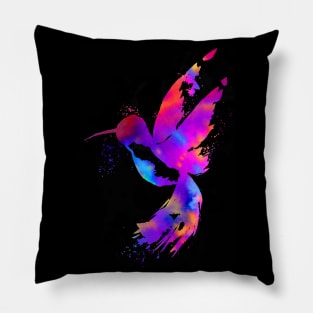 Rainbow Hummingbird Pillow