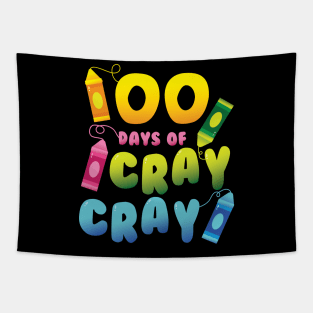 Teacher 100 Days Cray Cray of School Tapestry