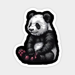 Pixelated Panda Artistry Magnet