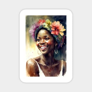 Watercolour print of a beautiful Black Queen Magnet