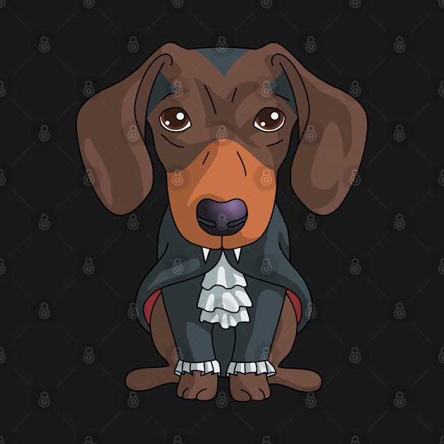 Cute Dachshund Vampire Funny Vampire Halloween Gift for Dog Lovers by Blink_Imprints10