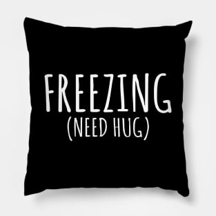 I need a hug I'm freezing Pillow