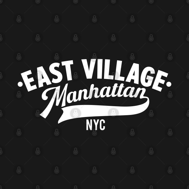 East Village Manhattan - NYC Minimal Logo by Boogosh