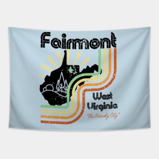 Fairmont West Virginia The Friendly City Retro Tapestry