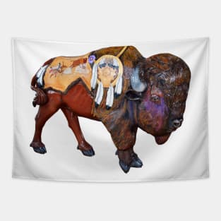 Carousel Animal Bison Buffalo Photo Tapestry