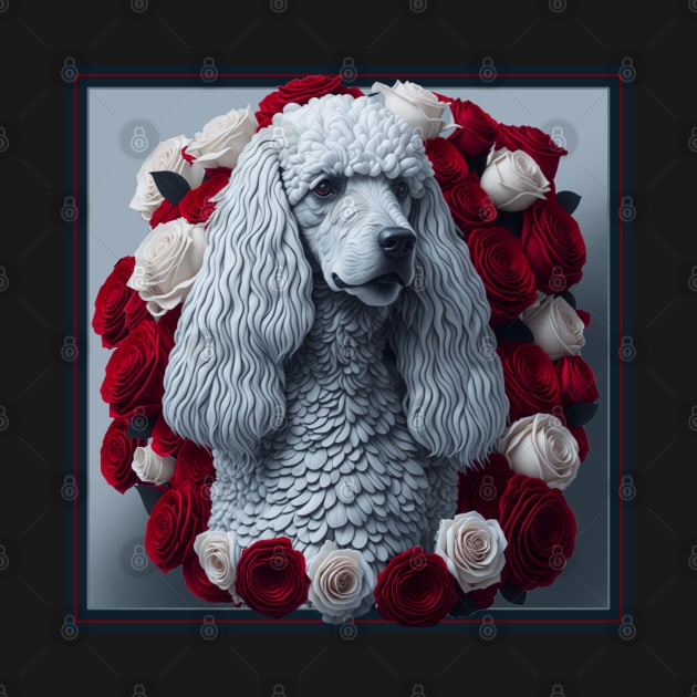 Standard poodle red roses 2 by xlhombat