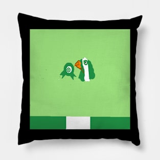 Sporty Nigerian Design on Black Background Pillow