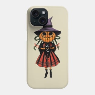 Pumpkin witch Phone Case