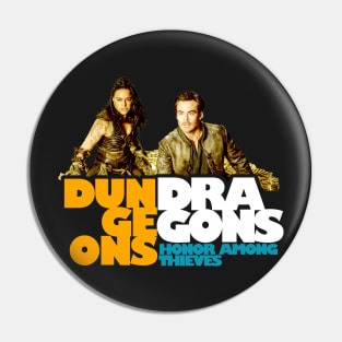 Dungeons & Dragons: Honor Among Thieves 2023 movies  Chris Pine as Edgin and Michelle Rodriguez as Holga fan works graphic design by ironpaette Pin