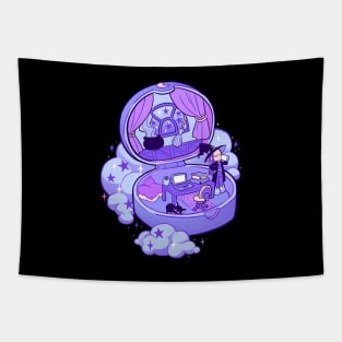 tiny witch purple Tapestry