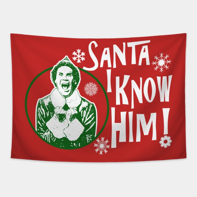 Santa I Know Him Tapestry by Alema Art