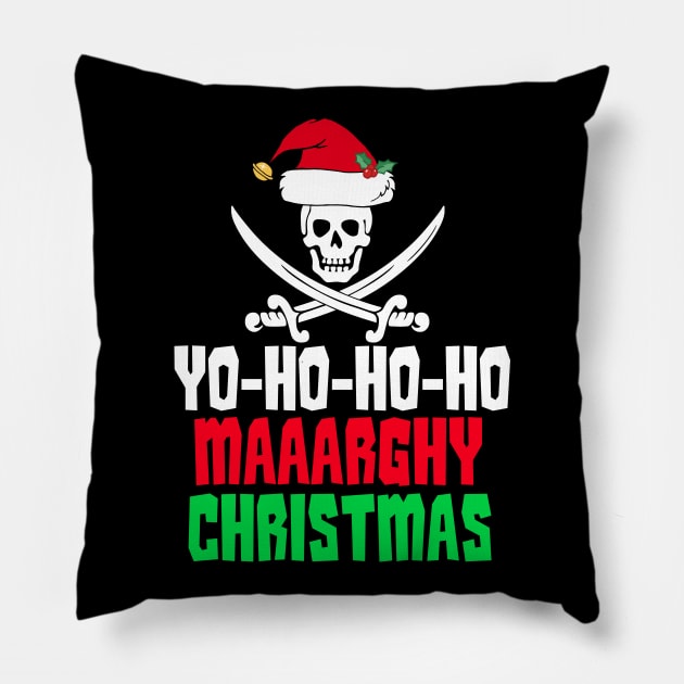 Funny Pirate Christmas Pillow by epiclovedesigns