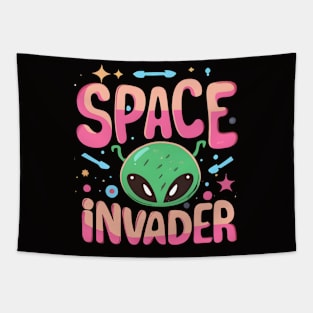 Space Invader Alien Space Tapestry