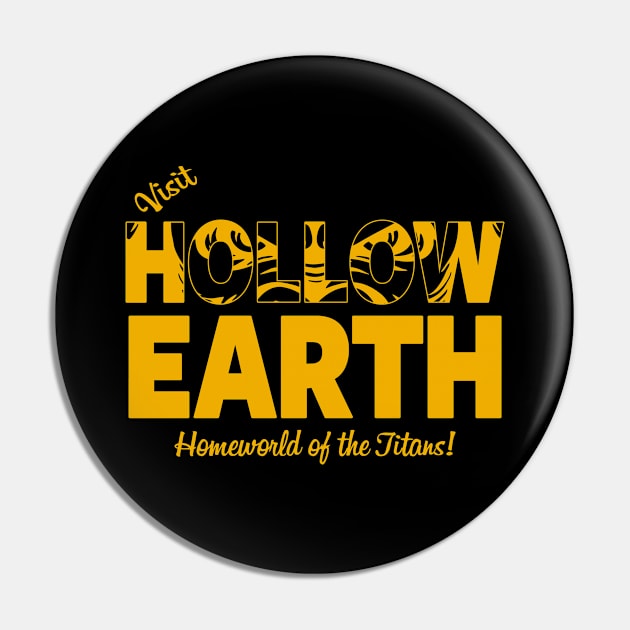 Visit Hollow Earth Retro Vintage Giant Monster Movie Travel Poster Pin by BoggsNicolas