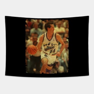 Jeff Hornacek - Vintage Design Of Basketball Tapestry