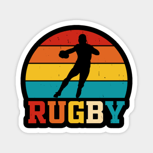 Rugby Sport Retro For Rugby Player Team Coach Rugby Lover Distressed Magnet