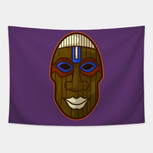 Ancient african aboriginal mask design Tapestry