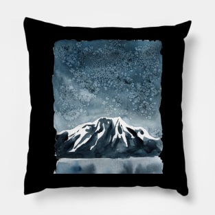 Dark landscape mountain forest Pillow