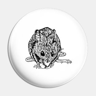 Drawing of a rat Pin