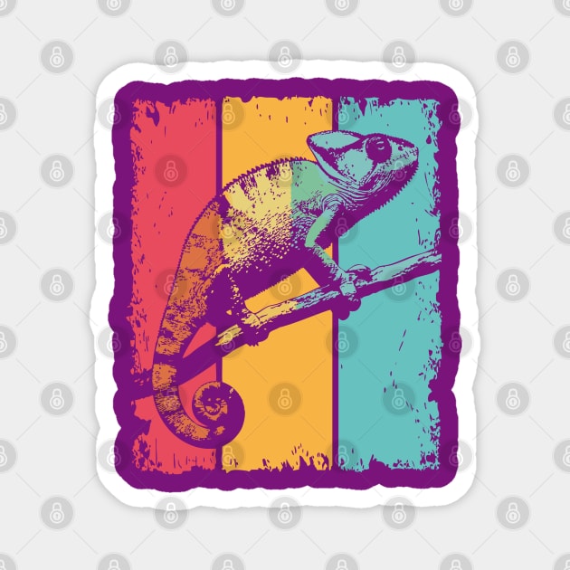 Colorful Chameleon Pop Art for Kids and Toddlers Magnet by TuncGK