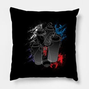 graffiti paint jars Pillow