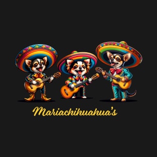 Mariachihuahua's Funny Mariachi Chihuahua Traditional Guitar player Sombrero T-Shirt