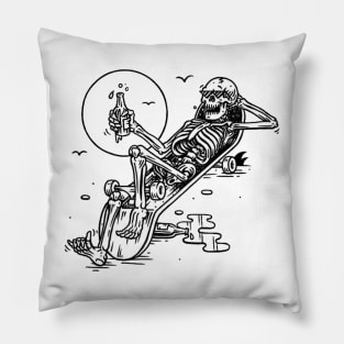 Skeleton Skater Pillow