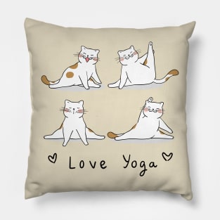 Cute Adorable funny Yoga Cats Kitty Pilates Pillow