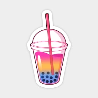 Pansexual Flag Bubble Tea Magnet