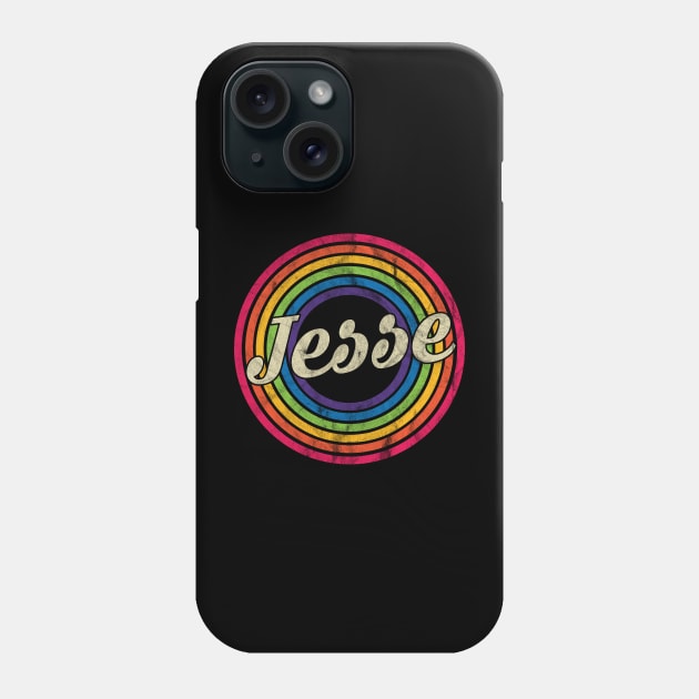 Jesse - Retro Rainbow Faded-Style Phone Case by MaydenArt