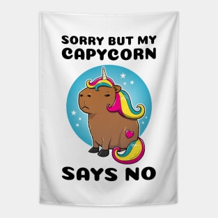 Sorry but my capycorn says no Capybara Unicorn Tapestry