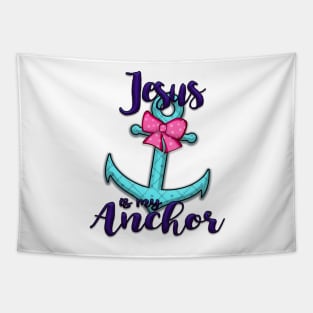 Jesus is my Anchor Christian Collection Tapestry