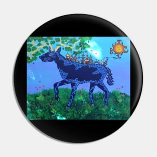 Blue Deer Village Pin