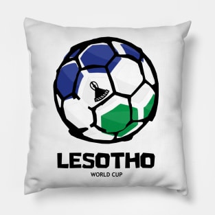 Lesotho Football Country Flag Pillow