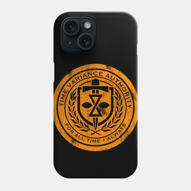 Time Organization logo - distressed texture Phone Case by wookiemike