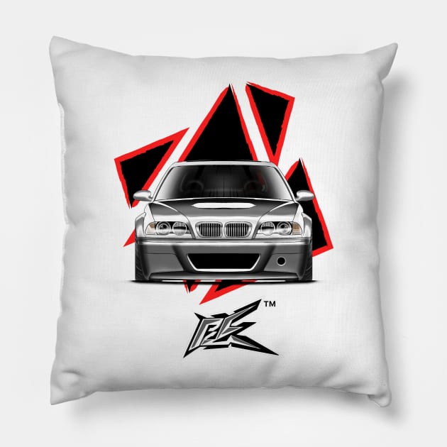 bmw e46 m3 stanced Pillow by naquash