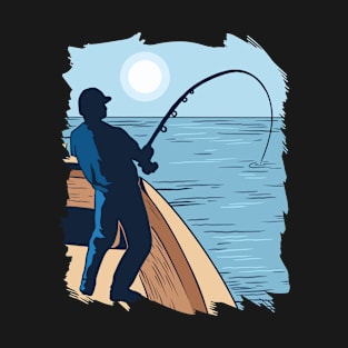 Deep Sea Fishing a Man Deep Sea Fishing Fishing T-Shirt