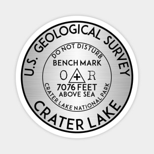 Crater Lake Oregon Bench Mark Benchmark USGS Park Magnet