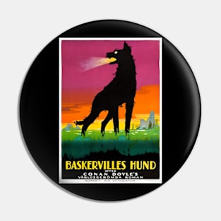 The Hound of the Baskervilles - 1929 Swedish Film Poster - Sherlock Holmes Pin