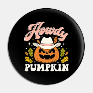 Howdy Pumpkin Halloween Pin