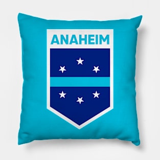 Anaheim City Flag Emblem Pillow