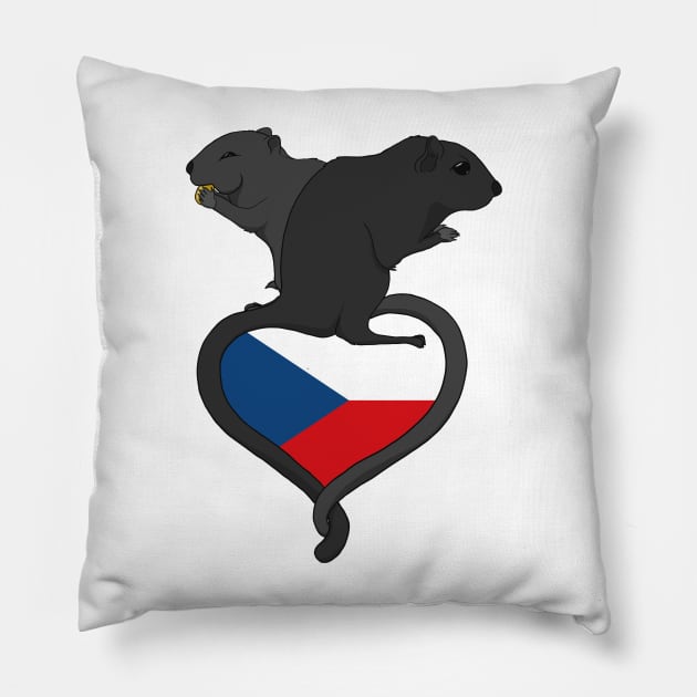 Gerbil Czech Republic (dark) Pillow by RampArt